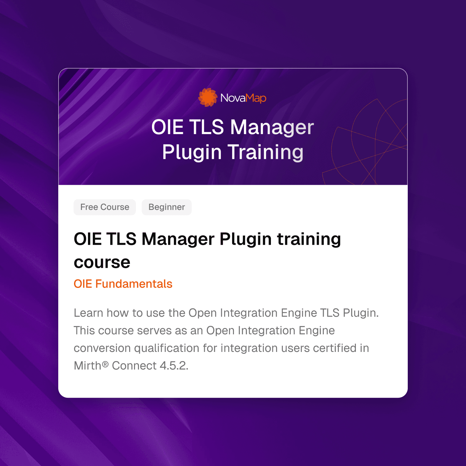 OIE TLS Manager Plugin Training Course