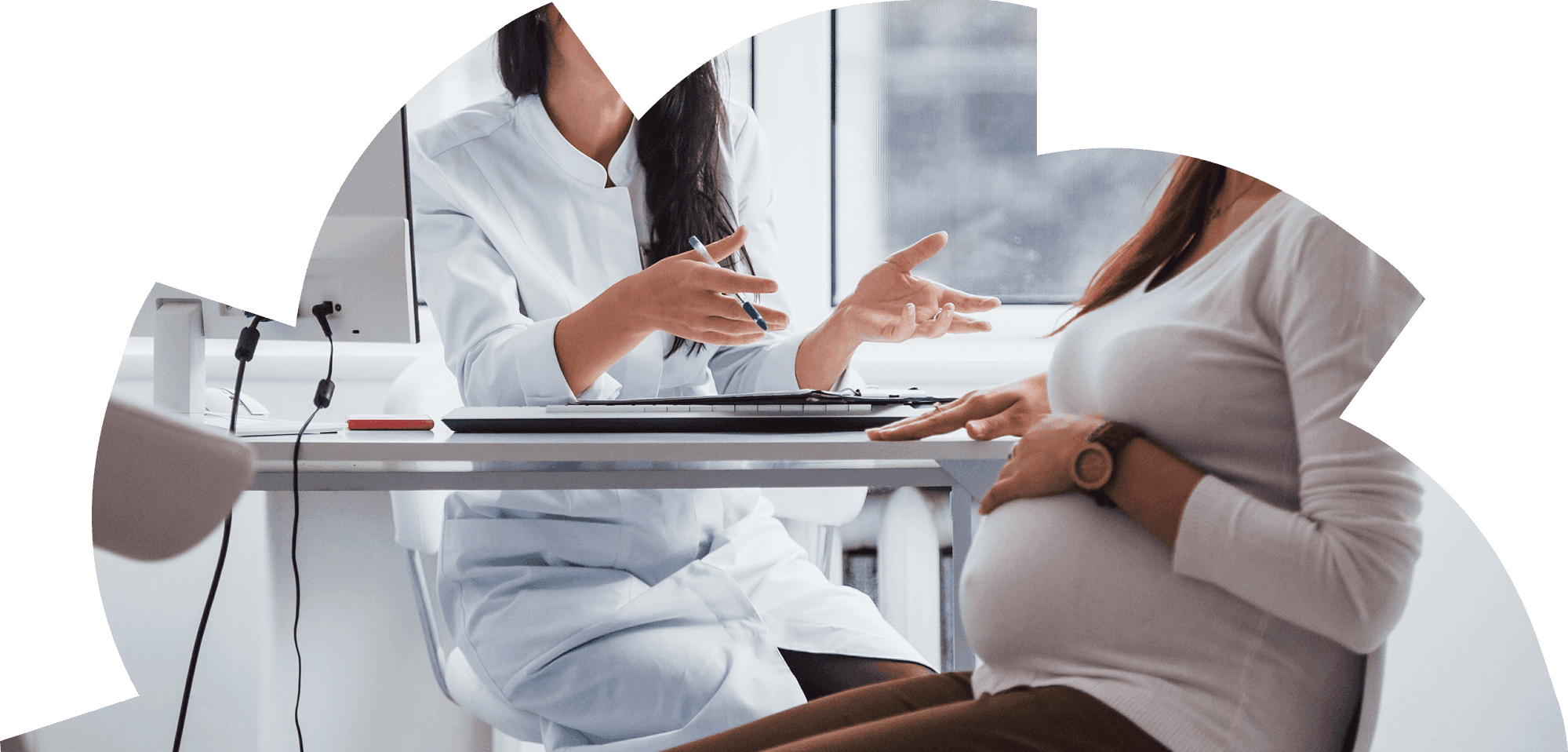 Healthcare provider consulting with a patient